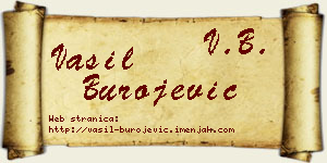 Vasil Burojević vizit kartica